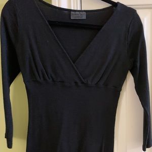 Knit top v neck